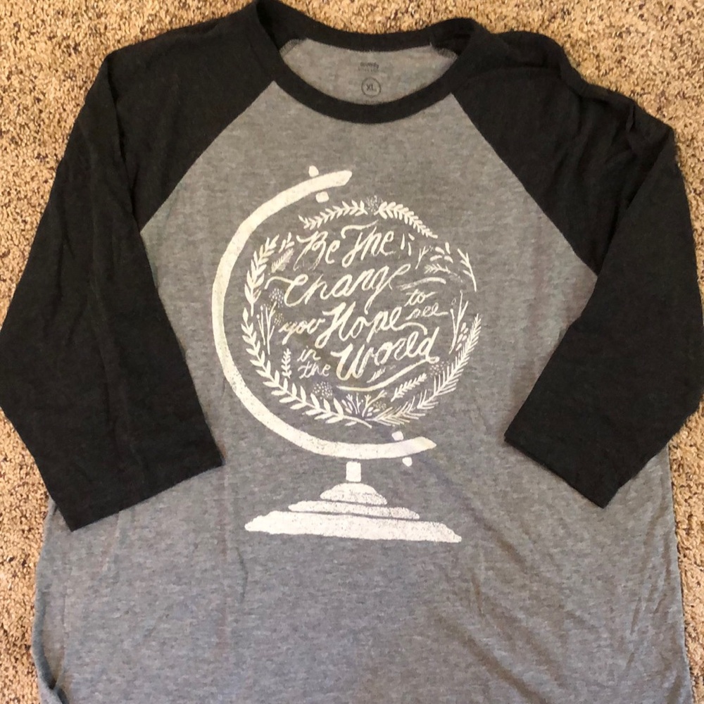 Be the Change baseball t shirt
